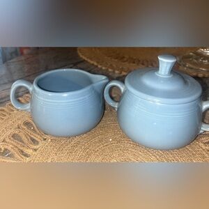 Fiesta sugar and creamer bowls